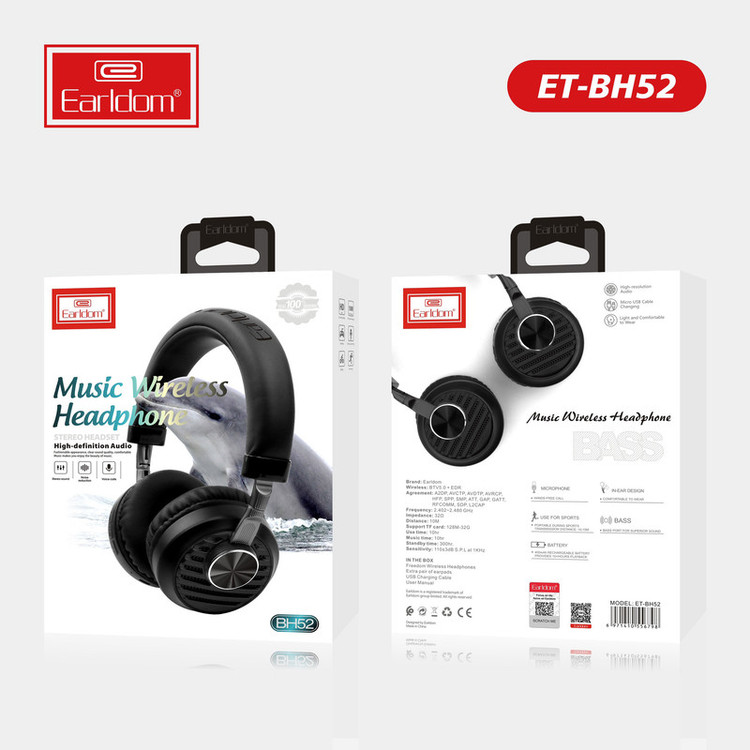 هدفون بلوتوثی ارلدام مدل BH52