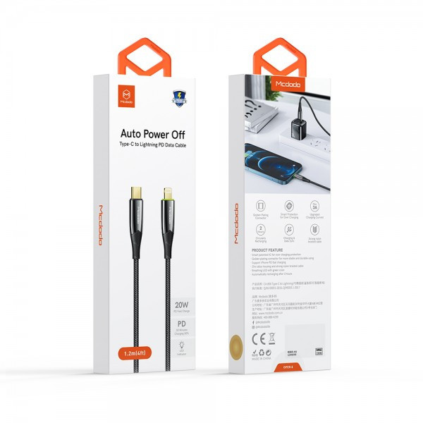 کابل تبدیل USB-C به لایتنینگ مک دودو مدل CA-8560 طول 1.2 متر