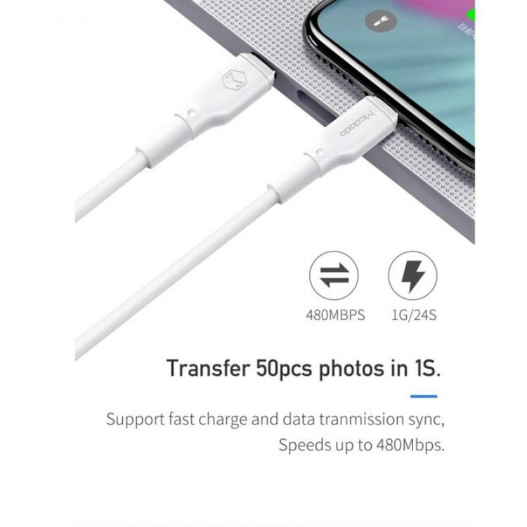 کابل تبدیل USB-C به لایتنینگ مک دودو مدل CA-7290 طول 1.2 متر