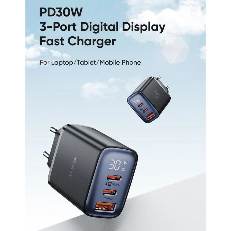 شارژر دیواری 30 وات مک دودو مدل CH-2180