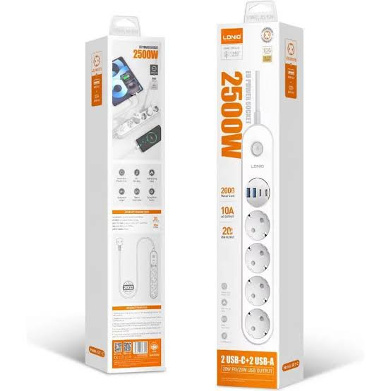 چندراهی برق الدینیو مدل SE1 با کابل ۲ متر و شارژر USB