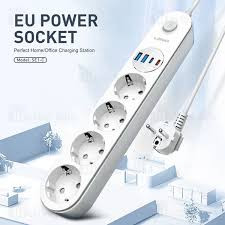 چندراهی برق الدینیو مدل SE1 با کابل ۲ متر و شارژر USB