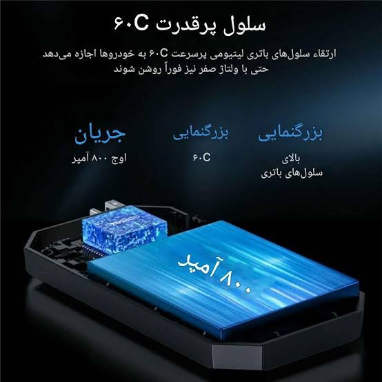 جامپ استارتر یسیدو مدل VC11 ظرفیت ۶۰۰۰ میلیآمپر