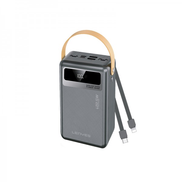 پاوربانک + دو کابل همراه لنیس (LENYES) مدل PX691D ظرفیت 60000mAh