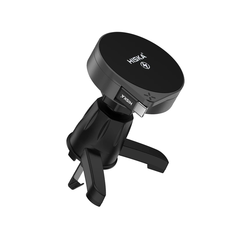 پایه نگهدارنده و شارژر وایرلس هیسکا مدل HK-2353W ظرفیت ۱۵ وات