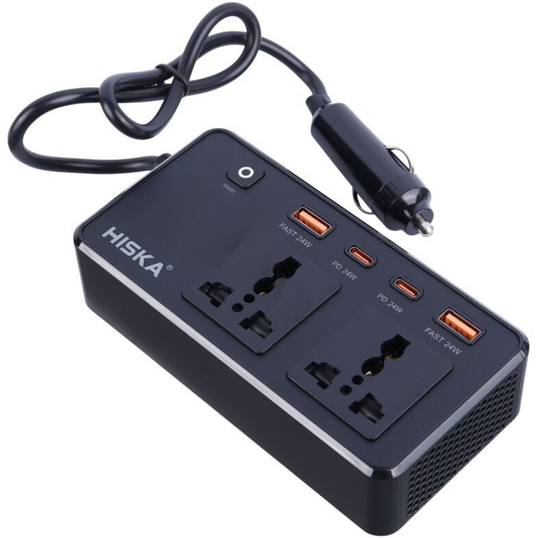 شارژر فندکی هیسکا مدل CH-5519 ظرفیت ۲۰۰ وات