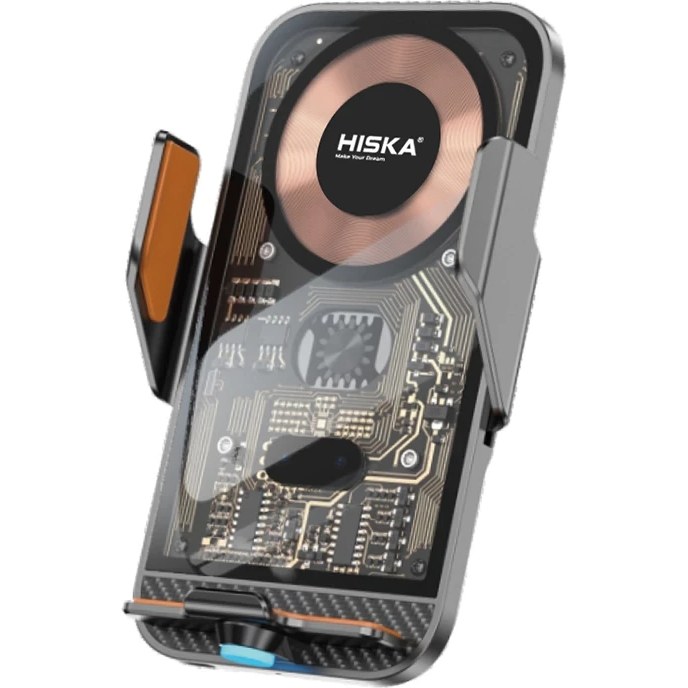 پایه نگهدارنده و شارژر بی سیم هیسکا مدل HK-2351W ظرفیت ۱۵ وات
